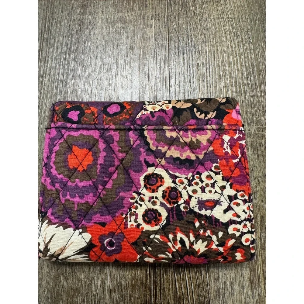 Vera Bradley Rosewood Modern Medley RFID Trifold Wallet Wristlet Quilted  Floral - Picture 8 of 11